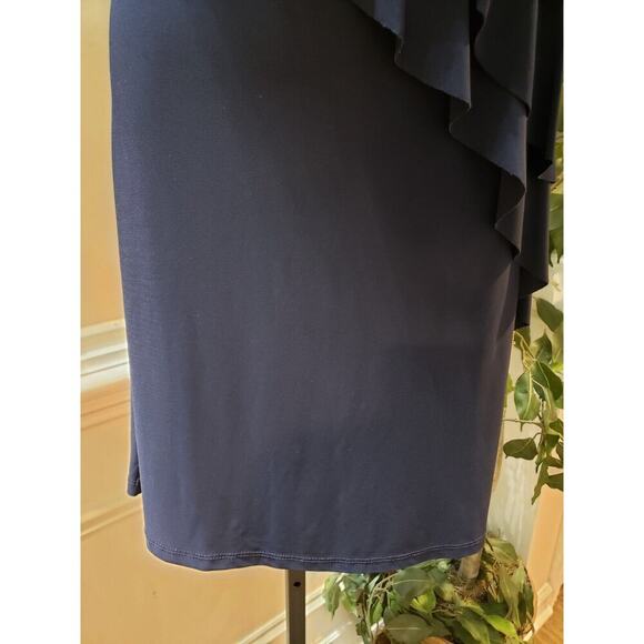 NIC & DOM Women's Blue Floral Scoop Neck Sleeveless Knee Length Dress Size Small - Picture 5 of 9